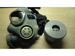 60mm gas mask filter parts gasmask 3d print model - Mito3D