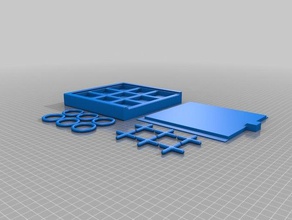 portatile tic tac toe consiglio giochi 3d print model - Mito3D