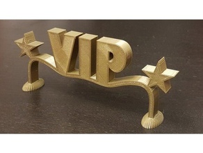 vip stand signs logos birthday cake kids party 3d print model - Mito3D