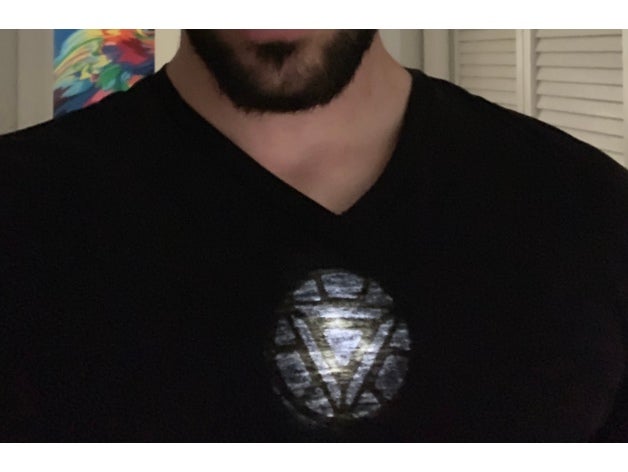 iron man arc reactor utilizando lámparas led punto de luz disfraz 3D print model - Mito3D