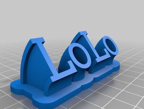 lolo name plate office customized 3d print model - Mito3D