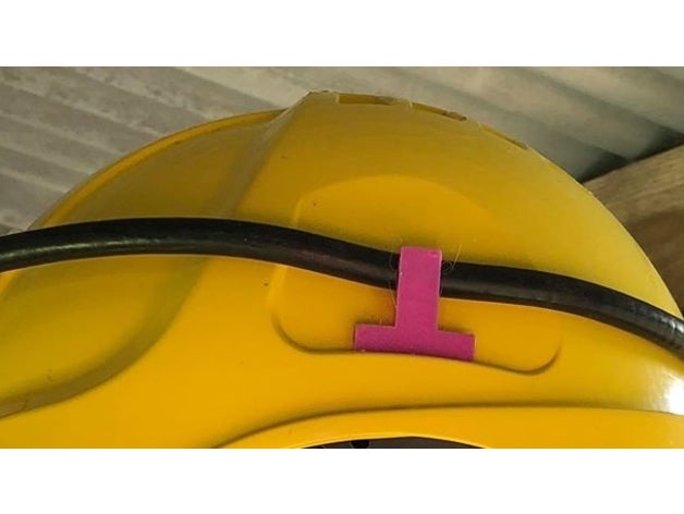 mine helmet cap lamp cable tidy engineering mining work wear 3D print model - Mito3D