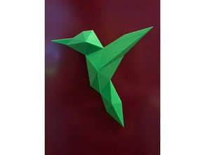 origami Holy Mary, sadece hummingbird sanat kolibri vogel 3d print model - Mito3D