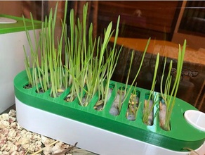 herb planter box outdoor garden decor grass indoor self watering 3d print model - Mito3D