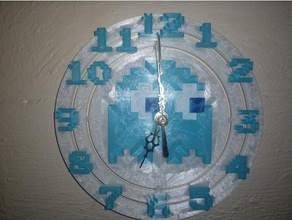 grandes pac-man fantasma del reloj video juegos blinky clyde de nintendo pacman el meñique tiempo pared 3d print model - Mito3D
