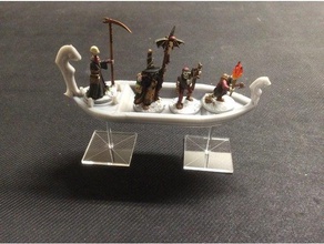 sky gondola adatto frostgrave hobby 28mm dnd in miniatura miniature barca 3d print model - Mito3D