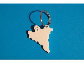 ghost keychain keychains halloween quick simple 3d print model - Mito3D