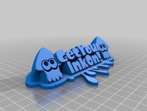 targhetta splatoon calamari icona i segni loghi nome tag 3d print model - Mito3D