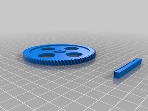 meine angepasste parametrische zahnstange mit ritzel parametric Zahnstange-Ritzel Teile 3d print model - Mito3D