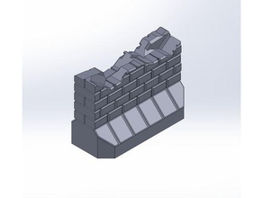 brick wall barriade games barricade terrain wargame wargaming warhammer 40k 3d print model - Mito3D