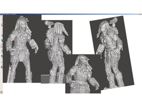 predator hd di voronoi le creature arnold schwarzenegger predatore stile 3d print model - Mito3D