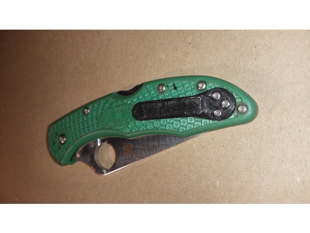 spyderco delica 4 clip sport à l'extérieur 3D print model - Mito3D