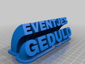 eventjes geduld office customized 3d print model - Mito3D