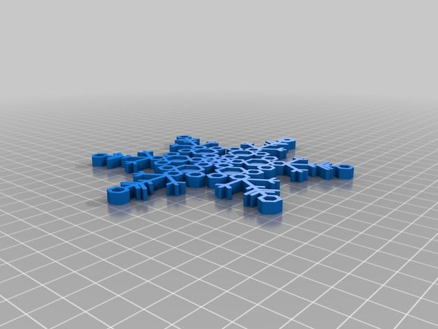 mysnowflake interattiva art personalizzato 3D print model - Mito3D