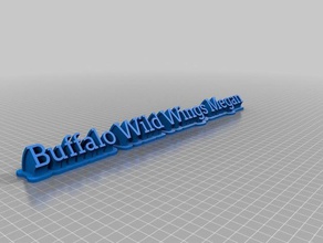 buffalo wild wings megan placa com o nome office personalizado 3d print model - Mito3D