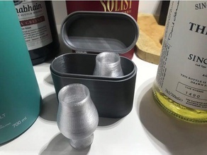 2 glencairn copos de uísque caso viagens alimentos bebida vidro whisky 3d print model - Mito3D