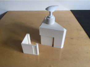 corner mounted soap dispencer bathroom 3d print model - Mito3D