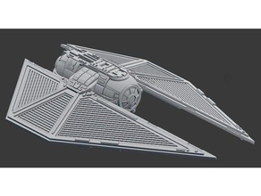 sw miniature game tie striker toy accessories empire star wars fighter tmg x-wingtmg xwing miniatures 3d print model - Mito3D