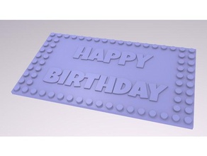 brick toy customizable birthday card construction toys 3d print model - Mito3D