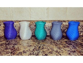 3sidetwist household hashtagdavi twisted vase 3d print model - Mito3D