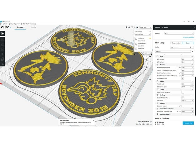 pokemon ir de día la comunidad 11 moneda cyndaquil las monedas insignias pokemongo pokemons juguete quilava typhlosion 3D print model - Mito3D