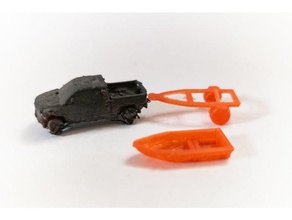 scale boat trailer 3d printing rowboat 3d print model - Mito3D