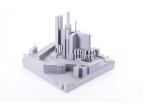 die Prager Burg und Umgebung Gebäude Strukturen 3d-Karte Tschechische Republik prusa i3 mk3 terrain-Modell 3d print model - Mito3D