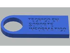 basic keychain keychains llavero 3d print model - Mito3D