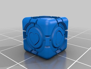 weighted companion cube d&d 28mm prop 3d printing portal 3d print model - Mito3D