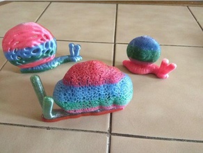 funky esercito di lumache -hd grande raccolta voronoi animali natale creatura le creature stile giardino lumaca schell giocattolo i giocattoli 3d print model - Mito3D