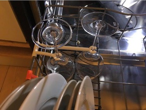 verre à vin titulaire d'un lave-vaisselle cuisine manger 3d print model - Mito3D