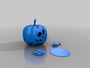 happy jackolantern bank art coin halloween jackoantern money pumpkin 3d print model - Mito3D