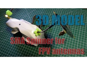 sma spinner fpv antenas rc vehículos drone el 3d print model - Mito3D