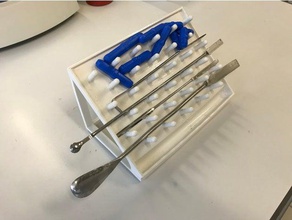 drying rack small lab tools biology stand laboratory magnetic stirrer spatula 3d print model - Mito3D