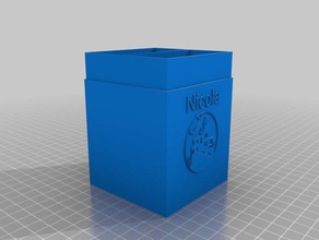nicola la caja de tarjeta juegos personalizado 3d print model - Mito3D