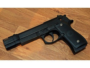 beretta 92fs props cosplay gun pistol 3d print model - Mito3D