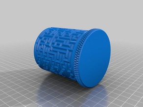 labyrinth-box puzzles box container knurled knurling labyrinth puzzle 3d print model - Mito3D