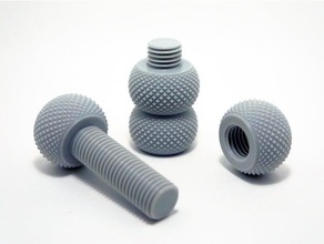 yet another knurling bolt nut parts knurled screw 3d print model - Mito3D