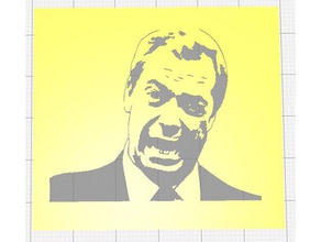 nigel farage stencil 2d art brexit politics 3d print model - Mito3D