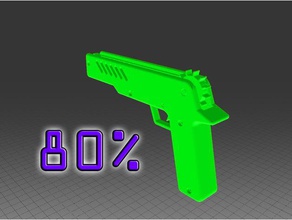 12 coup de caoutchouc la bande pistolet 80 les jouets jeux 200x200mm remix entièrement automatique amusant semi-automatique 3d print model - Mito3D