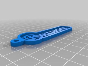 a minha chave personalizada cadeia de roxanne chaveiros 3d print model - Mito3D