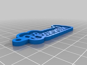 la mia chiave personalizzata catena di hannah portachiavi 3d print model - Mito3D