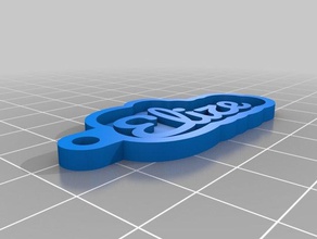 my customized key chain elize keychains 3d print model - Mito3D
