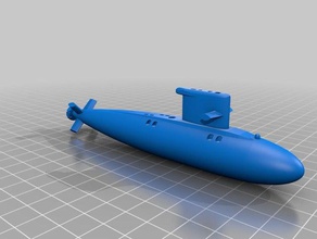 le morse sous-marin de classe simplifié des véhicules bateau diesel pays-bas 3d print model - Mito3D