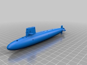skipjack class simplified vehicles boats nuclear power submarine united states navy 3d print model - Mito3D