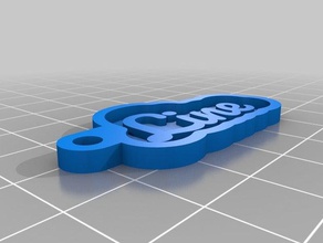 la mia chiave personalizzata linea catena portachiavi 3d print model - Mito3D