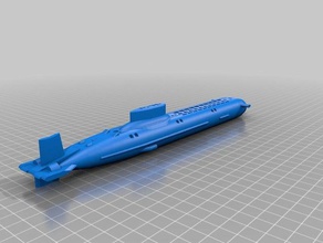 sottomarino della classe typhoon rivisto di ingegneria la barca l'energia nucleare militare russo 3d print model - Mito3D