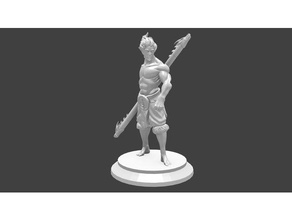zorion ifritfire genasi monk fixed sculptures 3d print model - Mito3D