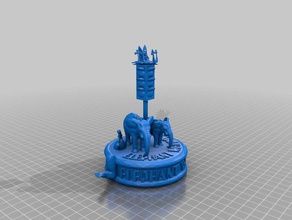 elephant wedding ampel-cake nsfw sculptures 3d print model - Mito3D