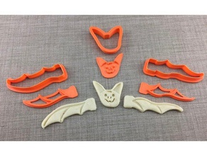 bebé murciélago cortador de galletas cocina comedor galleta galletitas 3d print model - Mito3D